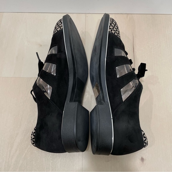 BeautiFeel Women's  41 Tera Black Oxford Shoes Suede Leather Velvet NO Insoles - Picture 9 of 13